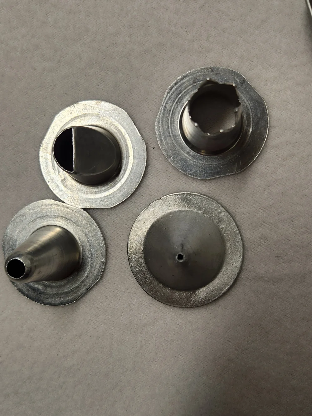 Vintage 50s Mirro Aluminum Cookie Pastry Press Set 17 Metal Discs Baking Spritz